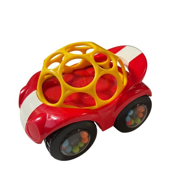 Colorful Baby Toy Bundle With Train Car Rattle & Pull-Along Dog - Picture 3 of 6